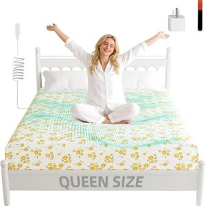 grounding sheets queen orange floral 15% pure silver + 85% organic cotton fitted bed sheet for earthing 400 thread count deep pocket grounded bedsheet improved sleep down to earth ground bedding